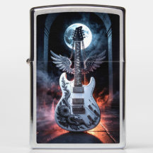 Dark Rock Gothic Guitar Zippo