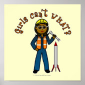 Dark Rocket Scientist Girl Poster (Voorkant)