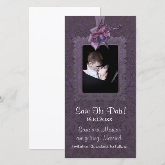 Dark Romance Bruiloft Save the Date (Voorkant / Achterkant)