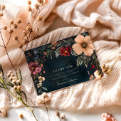 Dark Romance bruiloft thema Bedankkaart