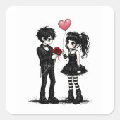 Dark Romance Goth Valentine Sticker (Voorkant)