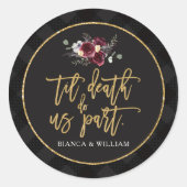Dark Romance Gothic Wedding Sticker (Voorkant)