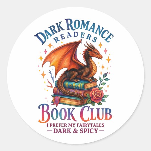 Dark Romance Readers... Ronde Sticker (Voorkant)