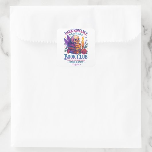 Dark Romance Readers... Vierkante Sticker (Tas)