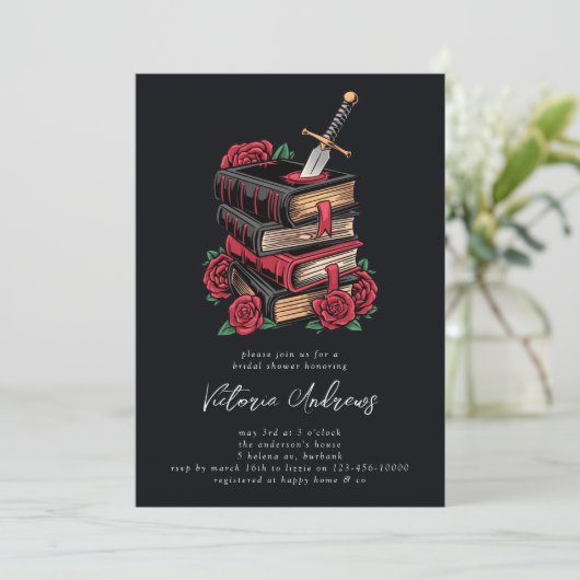 Dark Romance romantiek Bookish Vrijgezellenfeest Kaart (Staand voorkant)