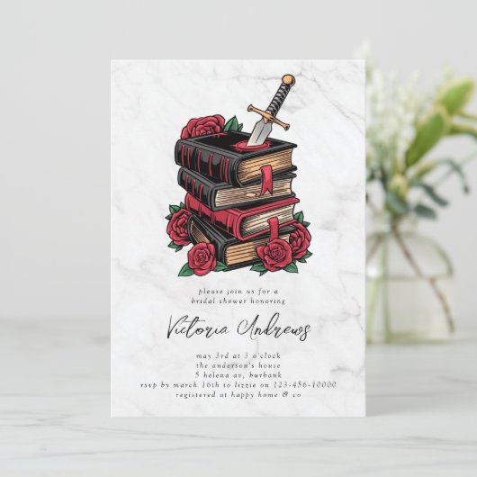 Dark Romance romantiek Bookish Vrijgezellenfeest Kaart (Staand voorkant)