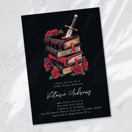 Dark Romance romantiek Bookish Vrijgezellenfeest Kaart