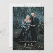 Dark Romance Spooky Forest Wedding TLW26 Bedankkaart (Achterkant)