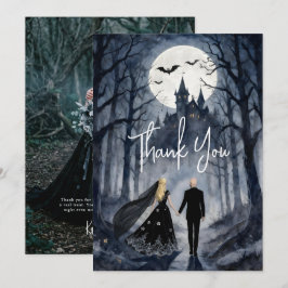 Dark Romance Spooky Forest Wedding TLW26 Bedankkaart