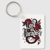 Dark Romance Tattoo Style Quote Sleutelhanger (Voorkant)