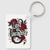 Dark Romance Tattoo Style Quote Sleutelhanger (Achterkant)