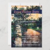 Dark Romance Tuin Feestuitnodigingen Kaart (Achterkant)