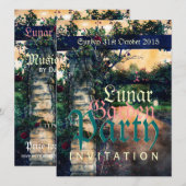 Dark Romance Tuin Feestuitnodigingen Kaart (Voorkant / Achterkant)