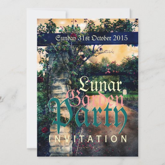 Dark Romance Tuin Feestuitnodigingen Kaart (Voorkant)