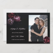 Dark Romantic Black Wedding Save The Date (Voorkant)