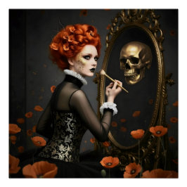  Dark Romantic Crow Motif Perfect Poster