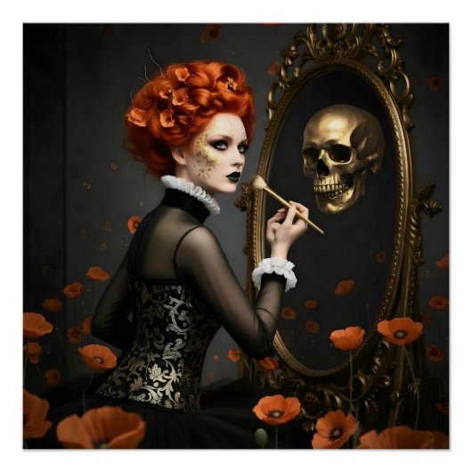  Dark Romantic Crow Motif Perfect Poster (Voorkant)