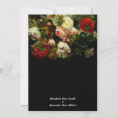 Dark romantic elegant floral Rehearsal dinner Kaart (Achterkant)