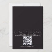 Dark Romantic Floral Dutch Chic QR Code Wedding Kaart (Achterkant)