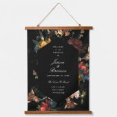 Dark Romantic Floral Dutch Masters Weddenschap Wel Hangend Wandkleed (Voorkant)