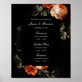 Dark Romantic Floral Dutch Masters Weddenschap Wel Poster