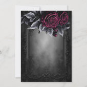 Dark Romantic Floral Gothic wedding invitation Kaart (Achterkant)