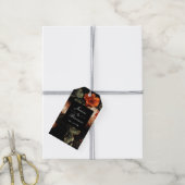 Dark Romantic Floral Rozen Dutch Master Wedding Cadeaulabel (Met Touw)