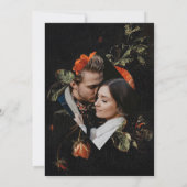 Dark Romantic Floral Rozen Dutch Save the Date Kaart (Achterkant)