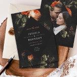 Dark Romantic Floral Rozen Dutch Save the Date Kaart<br><div class="desc">Achtergrondschilderreproductie door Nederlandse Master Elias van den Broeck. Pas de diamantkleur aan of verander het achtergrondafbeelding zoals gewenst. Alle tekst kan worden bewerkt. Fotobacker optioneel</div>