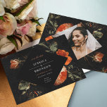 Dark Romantic Floral Rozen Dutch Save the Date Kaart<br><div class="desc">Achtergrondschilderreproductie door Nederlandse Master Elias van den Broeck. Pas de diamantkleur aan of verander het achtergrondafbeelding zoals gewenst. Alle tekst kan worden bewerkt. Fotobacker optioneel</div>