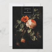 Dark Romantic Floral Rozen Dutch Save the Date Kaart (Achterkant)