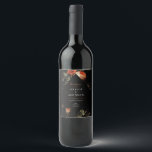 Dark Romantic Floral Rozen Dutch Wijn Etiket<br><div class="desc">Achtergrondschilderreproductie door Nederlandse Master Elias van den Broeck. Pas de diamantkleur aan of verander het achtergrondafbeelding zoals gewenst. Alle tekst kan worden bewerkt. Breng desgewenst over op een ander etiket.</div>