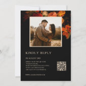 Dark Romantic Flowers | Photo Wedding Kaart (Achterkant)