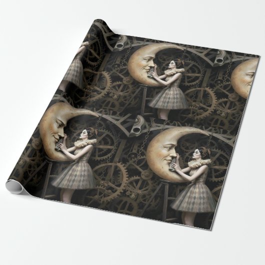 Dark Romantic Gothic Design Cadeaupapier (Uitgerold)