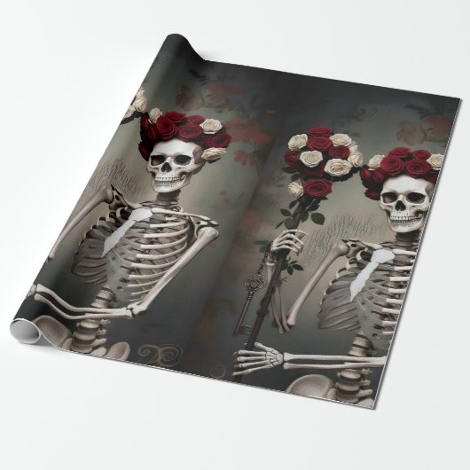 Dark Romantic Gothic Design Cadeaupapier (Uitgerold)