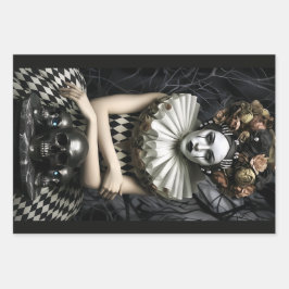 Dark Romantic Gothic Design Inpakpapier Vel