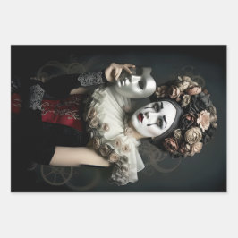 Dark Romantic Gothic Design Inpakpapier Vel