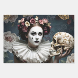 Dark Romantic Gothic Design Inpakpapier Vel