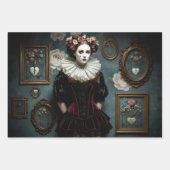 Dark Romantic Gothic Design Inpakpapier Vel (Voorkant 3)