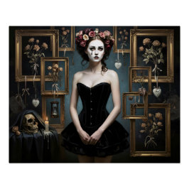 Dark Romantic Gothic Design Perfect Poster