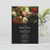 Dark romantic moody elegant floral Bridal Shower  Kaart (Staand voorkant)