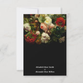 Dark romantic moody elegant floral flowers wedding bedankkaart (Achterkant)