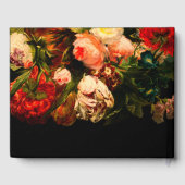 Dark romantic moody elegant floral wedding gastenboek (Achterkant)