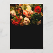 Dark romantic moody elegant floral wedding informatiekaartje (Achterkant)