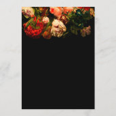 Dark romantic moody elegant floral wedding menu (Achterkant)