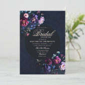 Dark Romantic Moody Florals Jewel Bridal Shower Kaart (Staand voorkant)