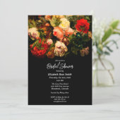Dark romantic moody pretty floral Bridal Shower  Kaart (Staand voorkant)