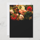 Dark romantic moody pretty floral Bridal Shower  Kaart (Achterkant)