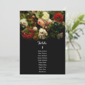 Dark romantic moody wedding seating chart card kaart (Staand voorkant)