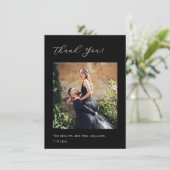  Dark Romantic Roses Watercolor Wedding  Bedankkaart (Staand voorkant)